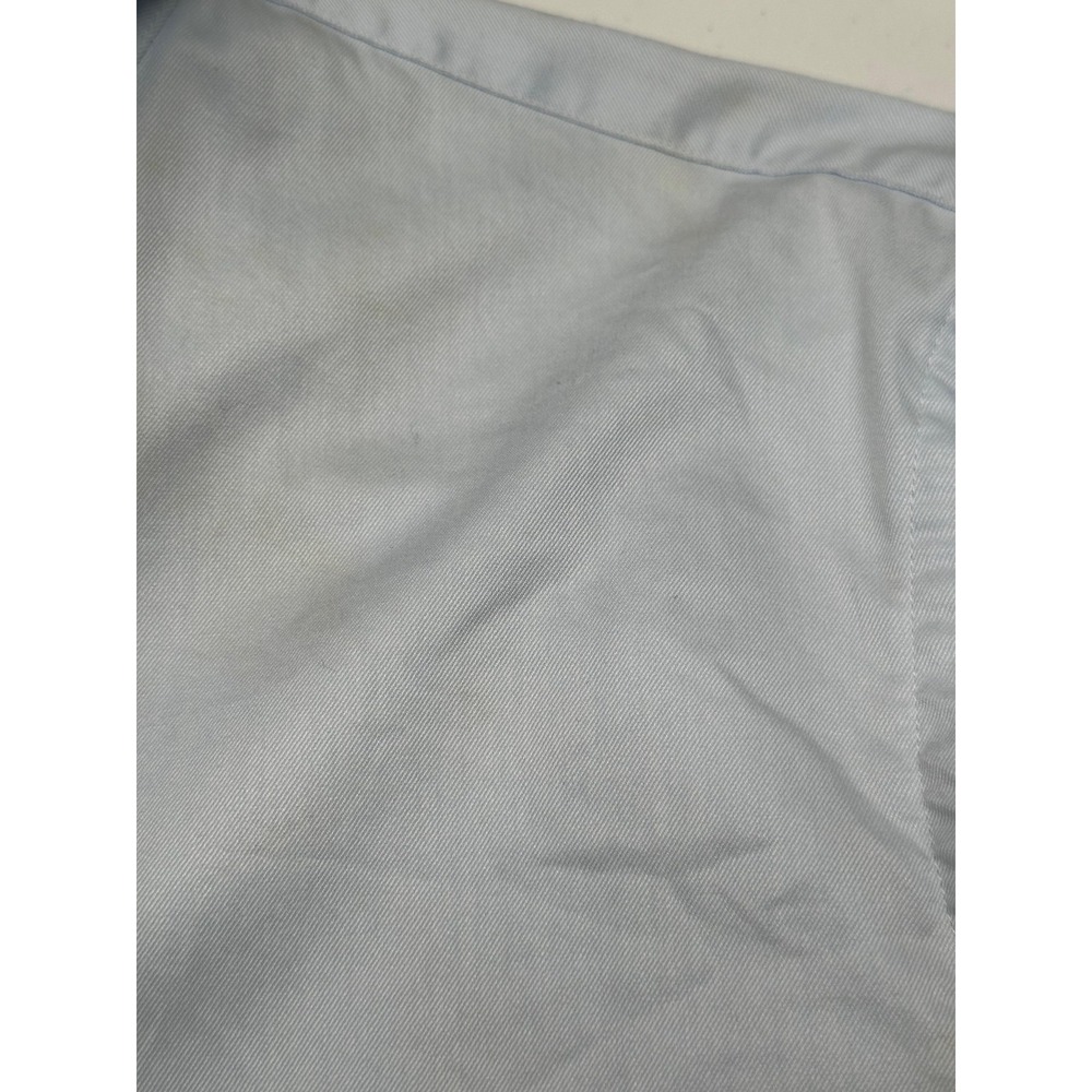 Teddy Stratford Shirt Mens 1 Small Blue Dress Zip Placket Long Sleeve Button‎ Up - Picture 9 of 15